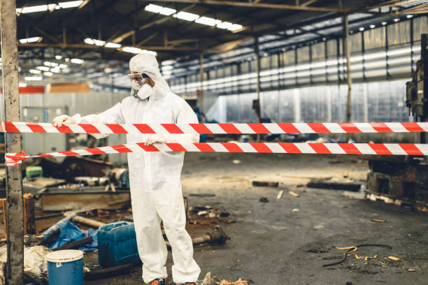 Professional Biohazard technician working in Brentwood, CA